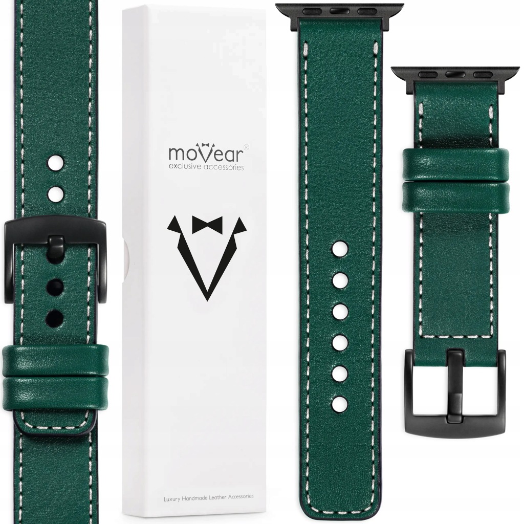 Pásek pro Apple Watch 10 9 8 7 6 5 Se 49/46-44 mm Kožený Premium Movear