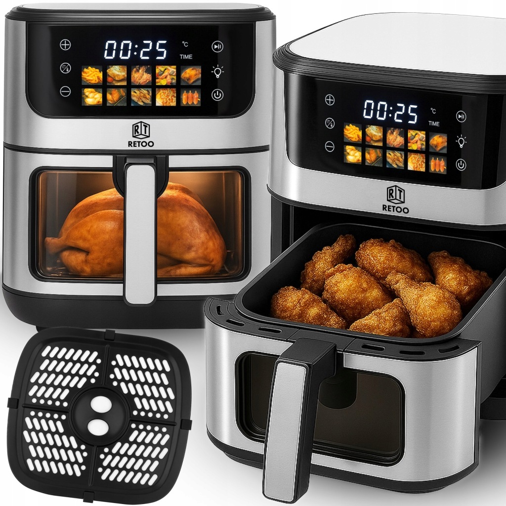 Fritéza Bez Tuku Velká 6,5 L Trouba 1800 W Air Fryer 10 Programů