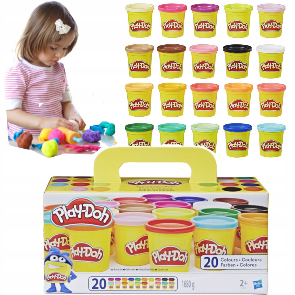 Play-Doh 20 tub nádobek barevná modelína modelovací hmota jako dárek