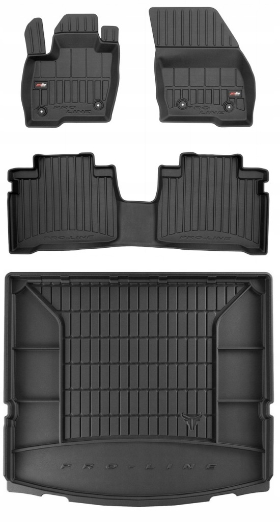 Set 3D gumové rohože Ford S-max Mk2 2015-2023 s 7osami