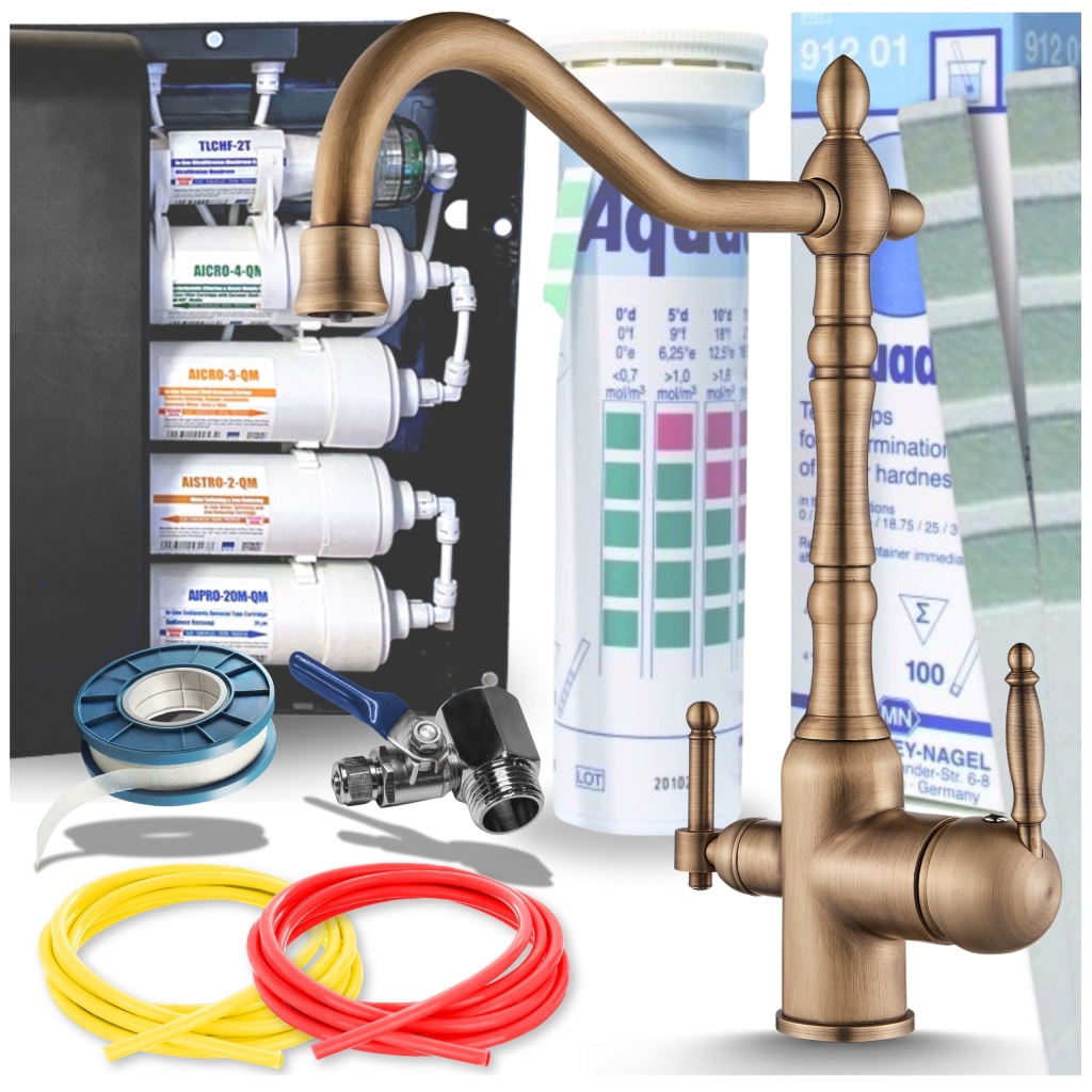 Filtr na vodu Kuchyňský podskříňový pod Dřez Kuchyňská baterie Atest Set