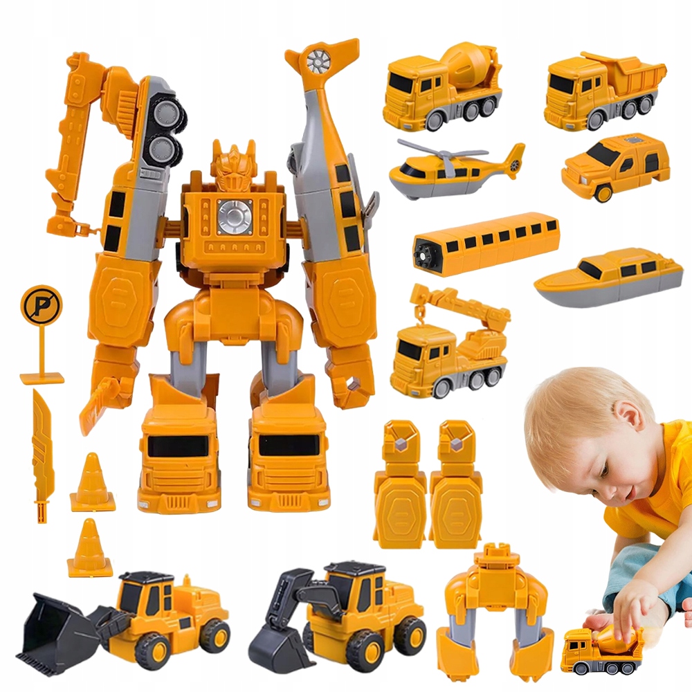 Magnetické Engineering Smontované Hračky Stavební Vozidla Transform Robot