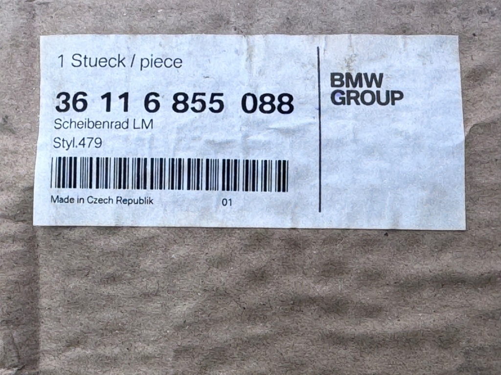 Bmw 2 F45 F46 felga 7.5jx17 ET54 6855088 Nowa Oryginał — zdjęcie 6