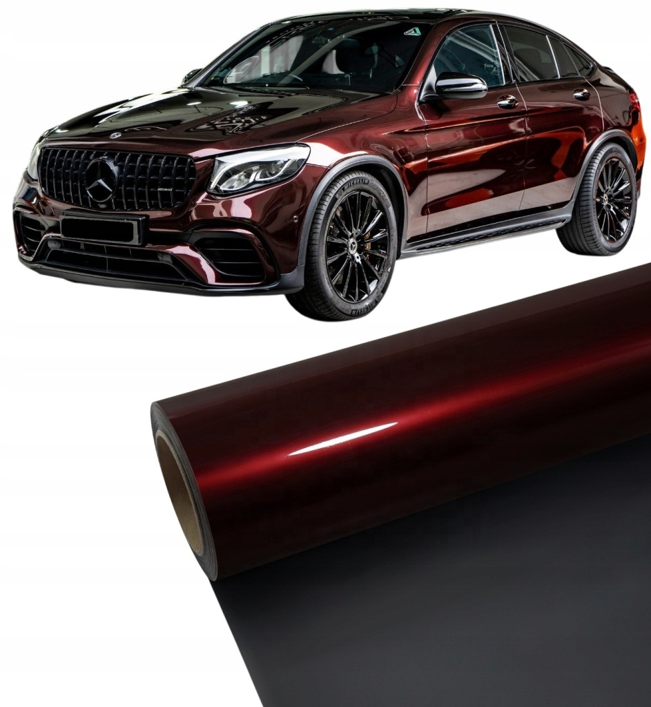 Fólie Červená Vínová Diamant Metallic 2m*152cm Lesk Pet Automobilová