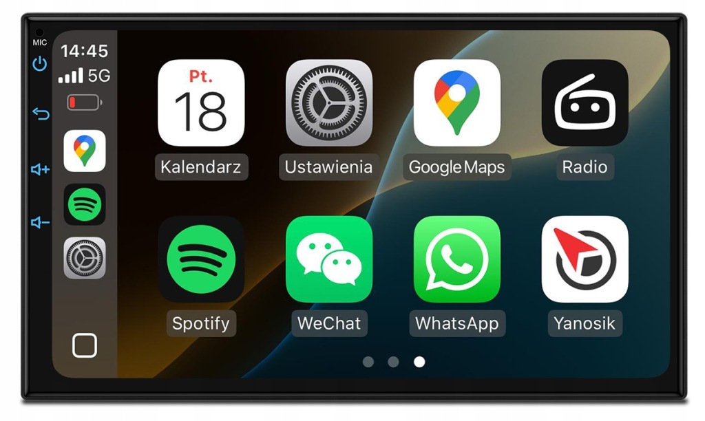 Radio Navigace 7 palců Android Carplay Dsp Modem Sim 4/64 1din 2din