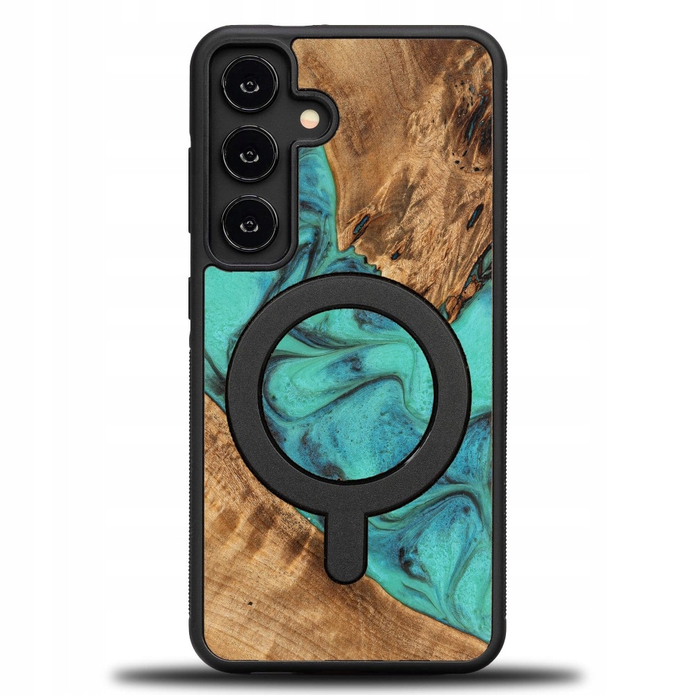 Pouzdro Bewood Unikátní pro Samsung Galaxy S25 tyrkysové s MagSafe