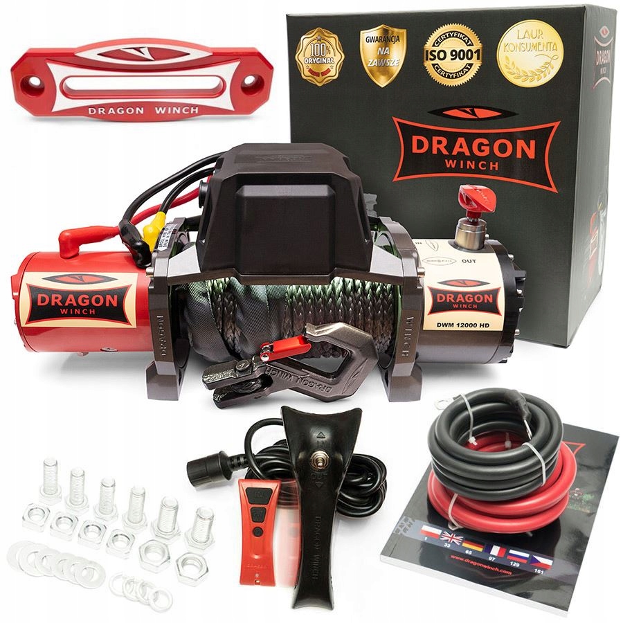 Elektrický Automobilová Naviják 12V 12000lbs 5,5T Syntetický Dragon I