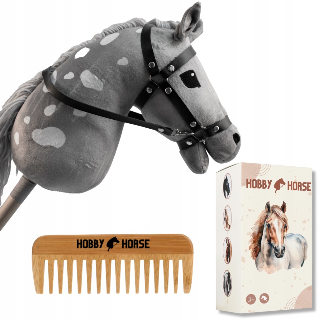 Hobby Horse Kůň Na Tyči A3 Koník S Hřívou Hlava Koně Hřeben Krabička