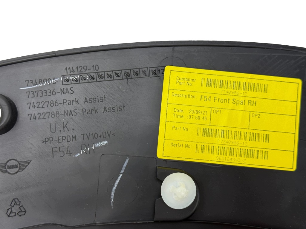 MINI F54 F54 Lci Listwa Osłona Nadkola Przód Prawa Nowa OE 7348906 — zdjęcie 6