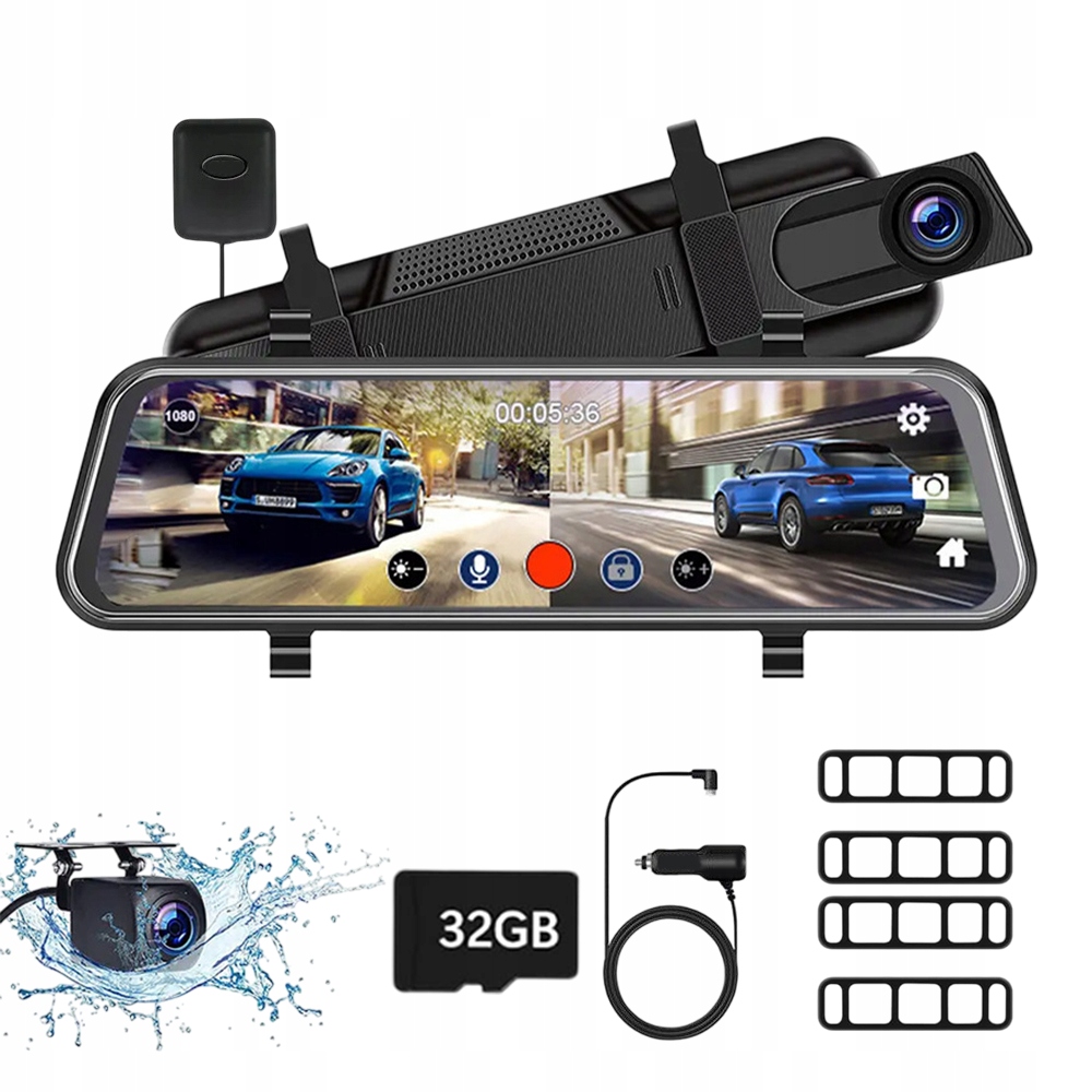 10PALCOVÁ Automobilová Ips Kamera S Plnou Obrazovkou 4K Videa Bez Slepých Zón