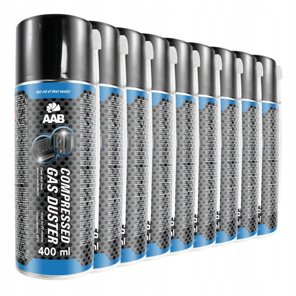 9x Aabcooling Stlačený Vzduch 400 ml 18x Trubička