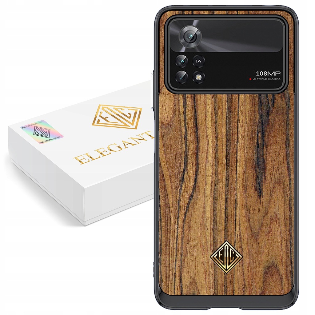 Pouzdro Pro Xiaomi Poco X4 Pro 5G Kryt Luxusní Přírodní Dřevo Originální