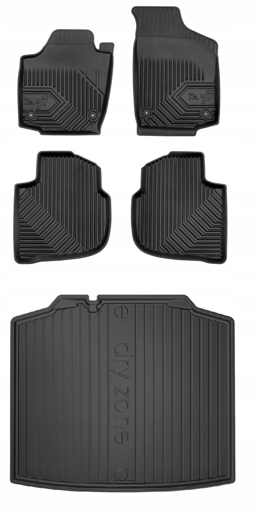 Set 77 Koberce a rohože Škoda Rapid Spaceback Hatchback 2013-2019