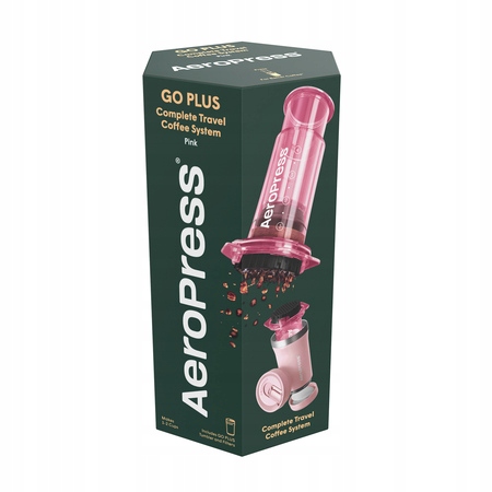Aeropress Go Plus Kávovar S Termohrnkem A Filtry, Růžový