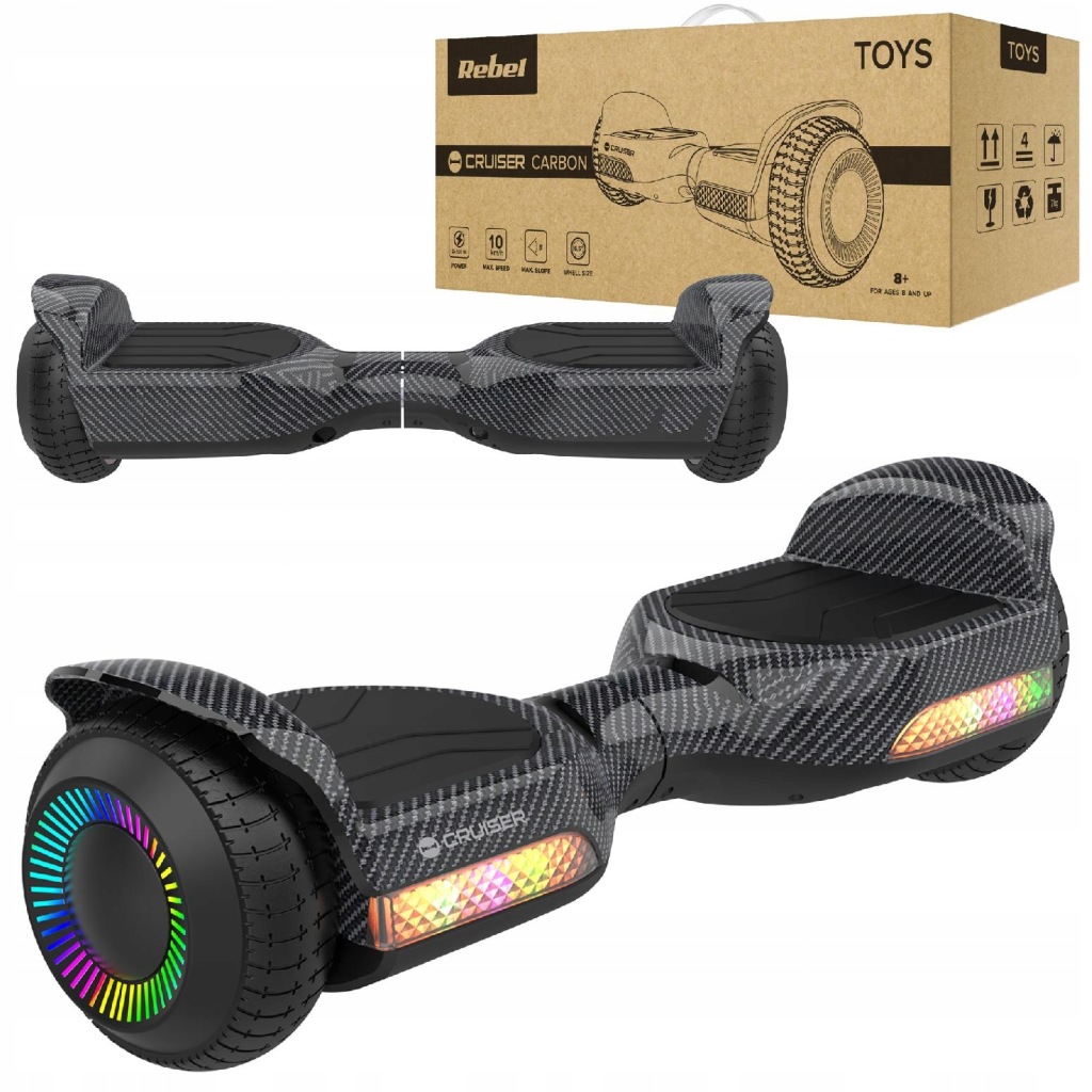Elektrická skateboardová deska Hoverboard 6,5" Led Rebel pro dospělé děti