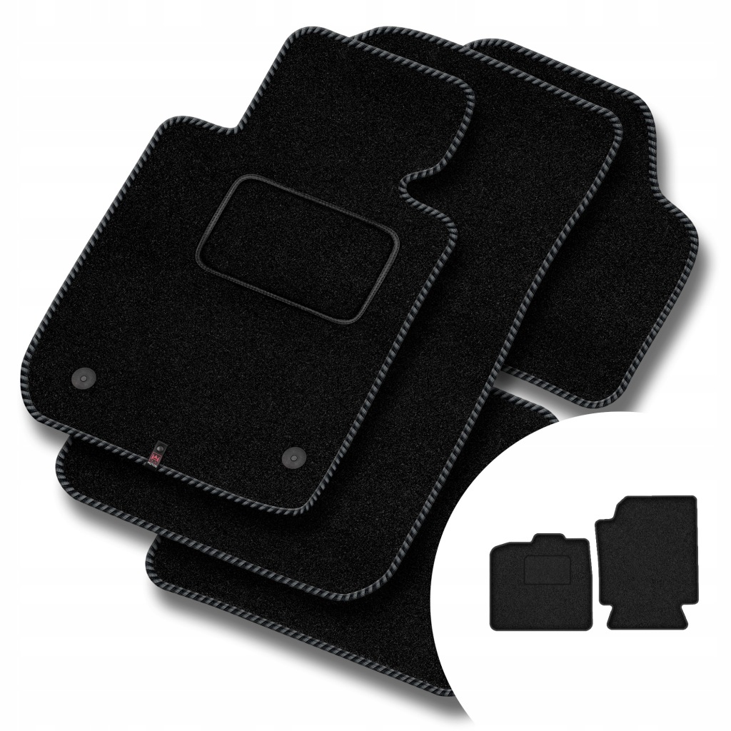 Velurové koberce Streak pro Smart Fortwo II 2007-2014