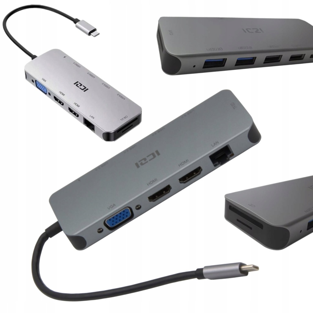 Dokovací Stanice S Napájecím Adaptérem Pro 2 Monitory Pro Notebook, Notebook Hdmi, Nabíjí