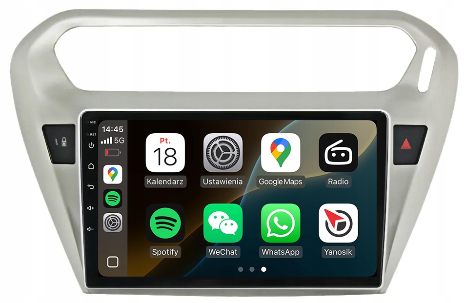 Citroen C-elysee Peugeot 301 Radio Navigace Android Carplay Mapy Aplikace