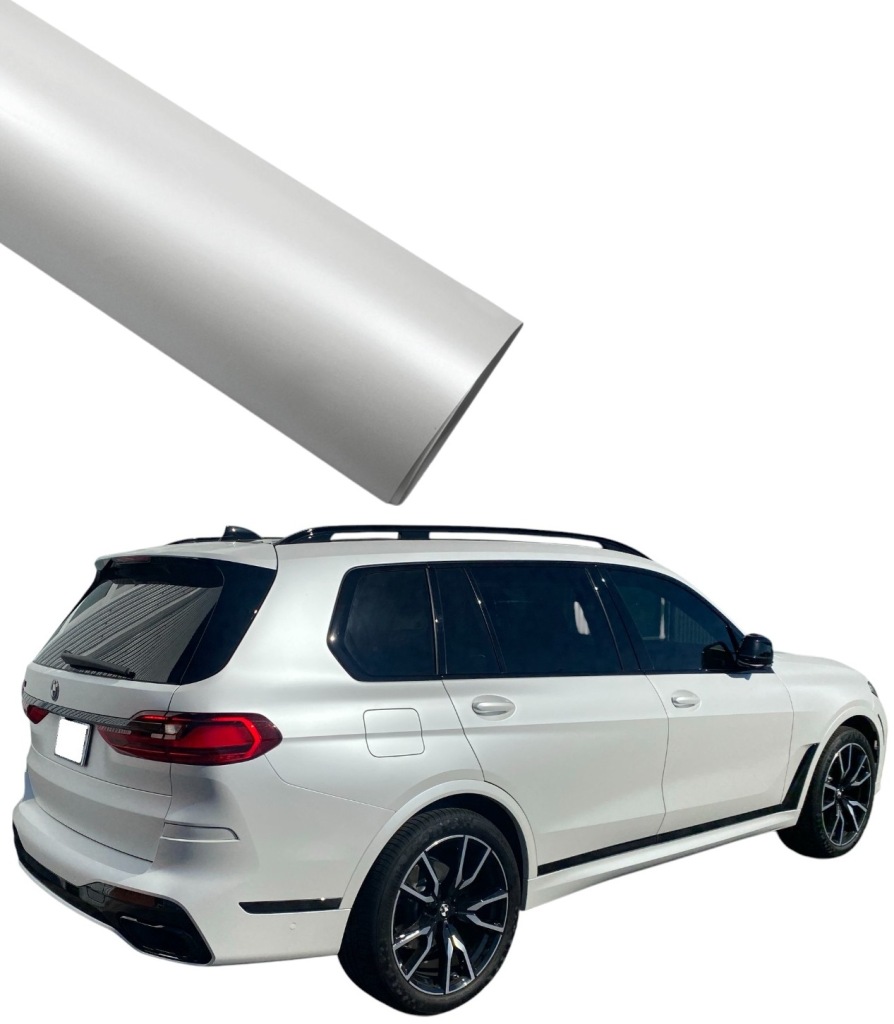 Fólie Bílá Saténová 200 cm x 152 cm Perla Chrom Mat Automobilová Samolepicí