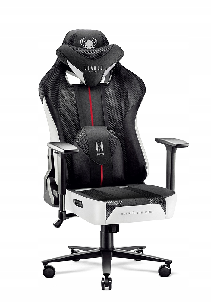Diablo X-Player 2.0 Látkové herní křeslo Normal Size Bílo-černé