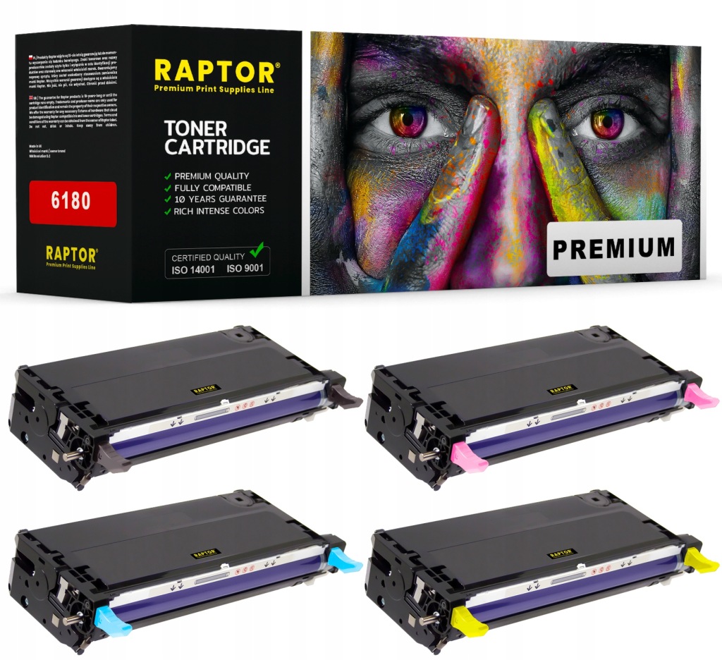 4x Toner Pro Xerox Phaser 6180 6180D 6180DN Cmyk