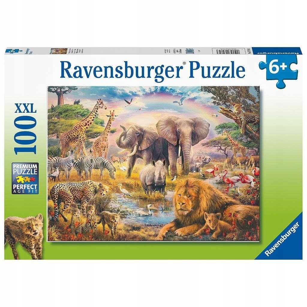 Sada Puzzle 100 dílků Relaxační skládačka Divoká Zvířata Obrázek