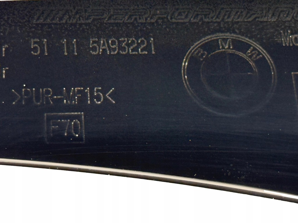 Komplet Splitterów BMW 1 F70 F74 M Performance OE 5A93221 5A93222 — zdjęcie 4