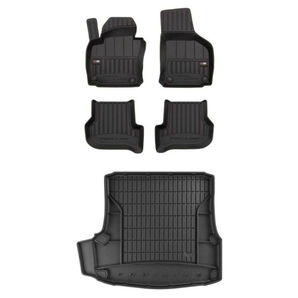 3D gumová sada koberců a rohožek Škoda Octavia II 2004-2013 Liftback