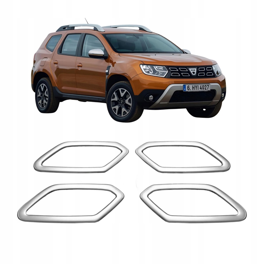 Krytky rámečku kliky vnitřní matné chromové Dacia Duster 2024-