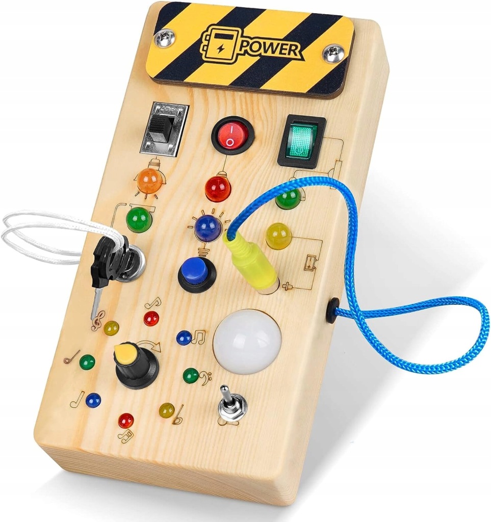 Dřevěná senzorická vzdělávací Led tabule Montessori s vypínači světla