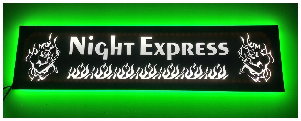 Led tabule Night expres nad postel man daf scania osvětlením kabiny Tir