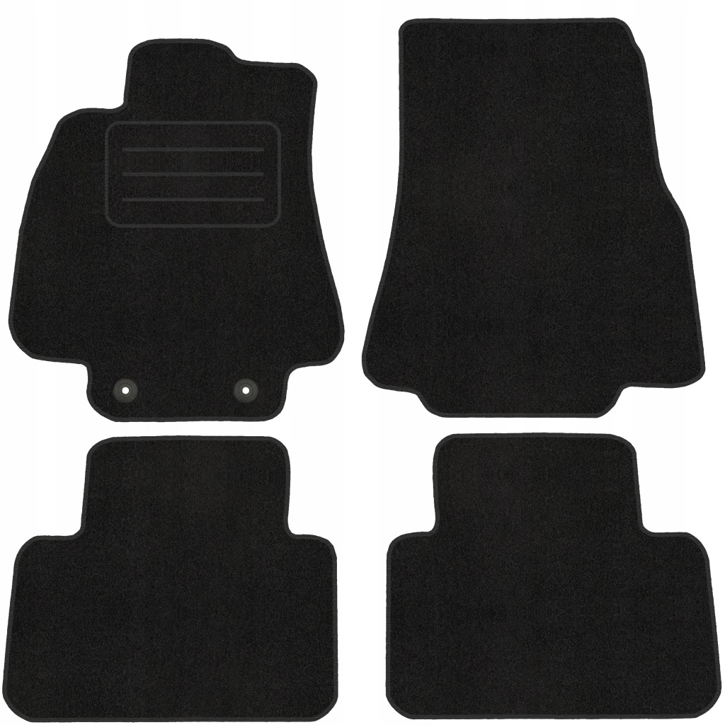 Velurové koberce Lux pro Mercedes B W245 (2004-2011) Komplet Černé