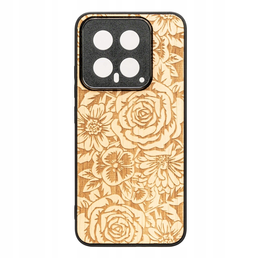 Dřevěné Pouzdro Bewood pro Xiaomi 14 Růže Aniegre
