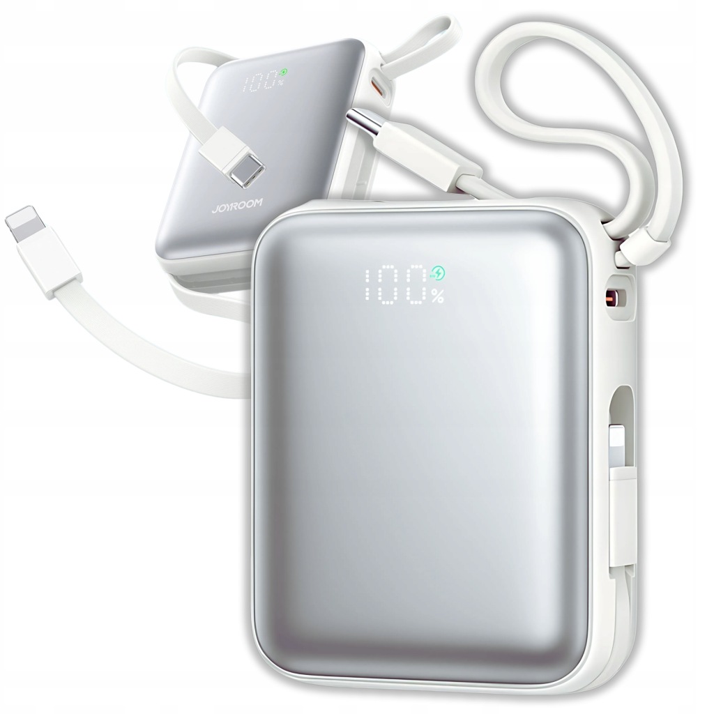 Joyroom Powerbanka 10000 mAh 22,5 W Vestavěné Kabely Typ C Lightning Power Bank