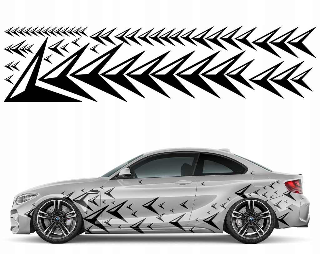 Samolepka na auto Geometrie Šipky 44x180 cm