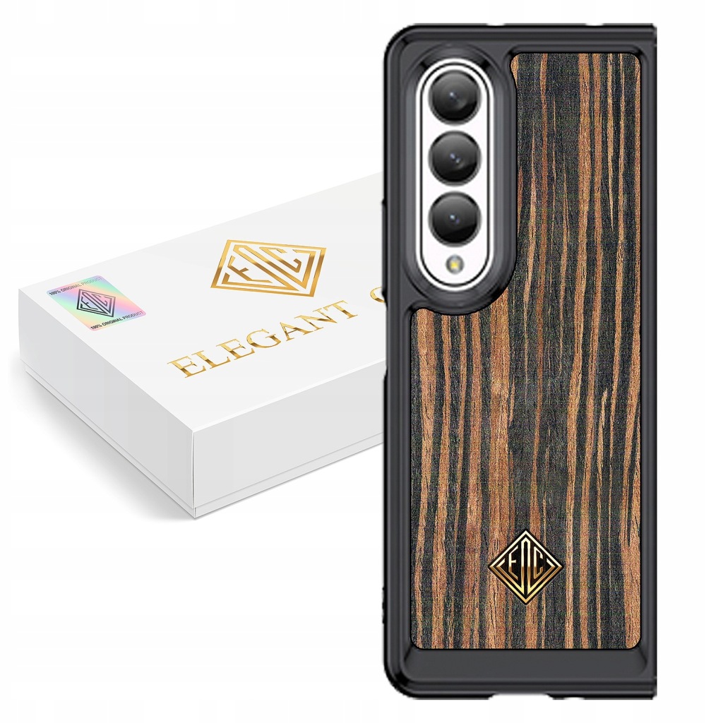 Pouzdro Pro Samsung Z Fold 3 Kryt Luxusní Přírodní Dřevo Originální