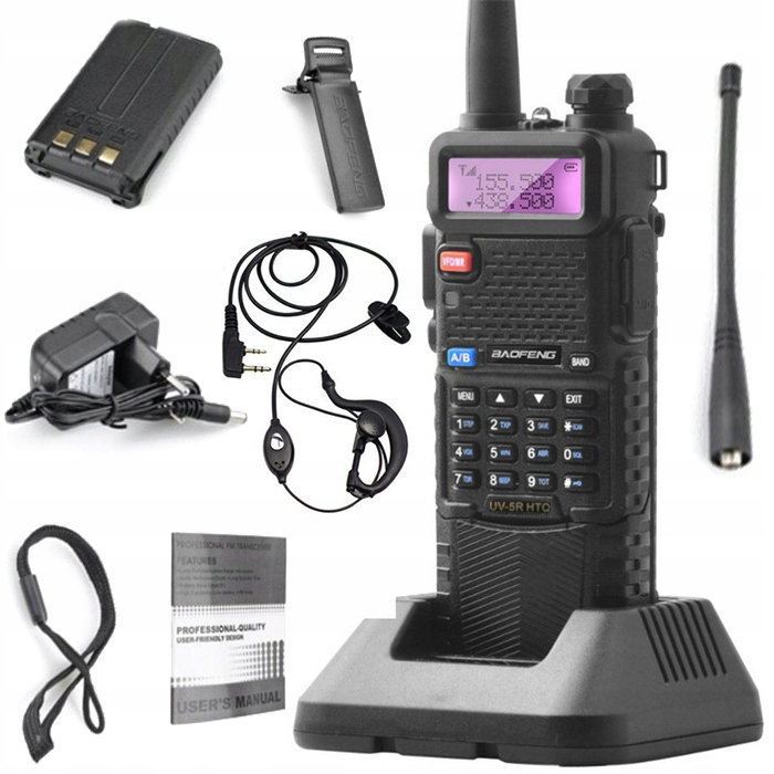 Baofeng UV-5R Htq 3800mAh Pmr vysílačka Rádio, Walke Talke, Fm rádio