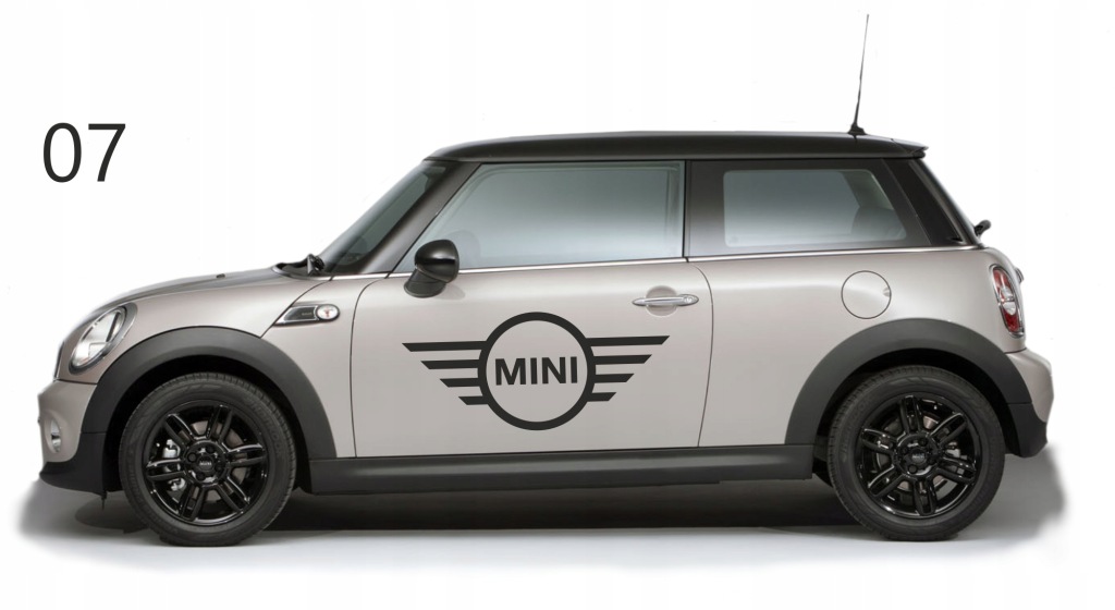 Samolepky Mini Cooper R50 R53 R56 s bočními pruhy 07