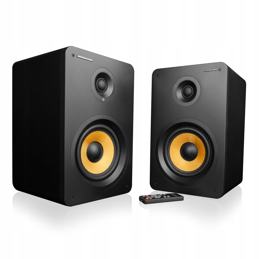 Reproduktory Modecom Eclipse 180 aktivní bluetooth černé Apt-x 180W Rms dálkové ovládání