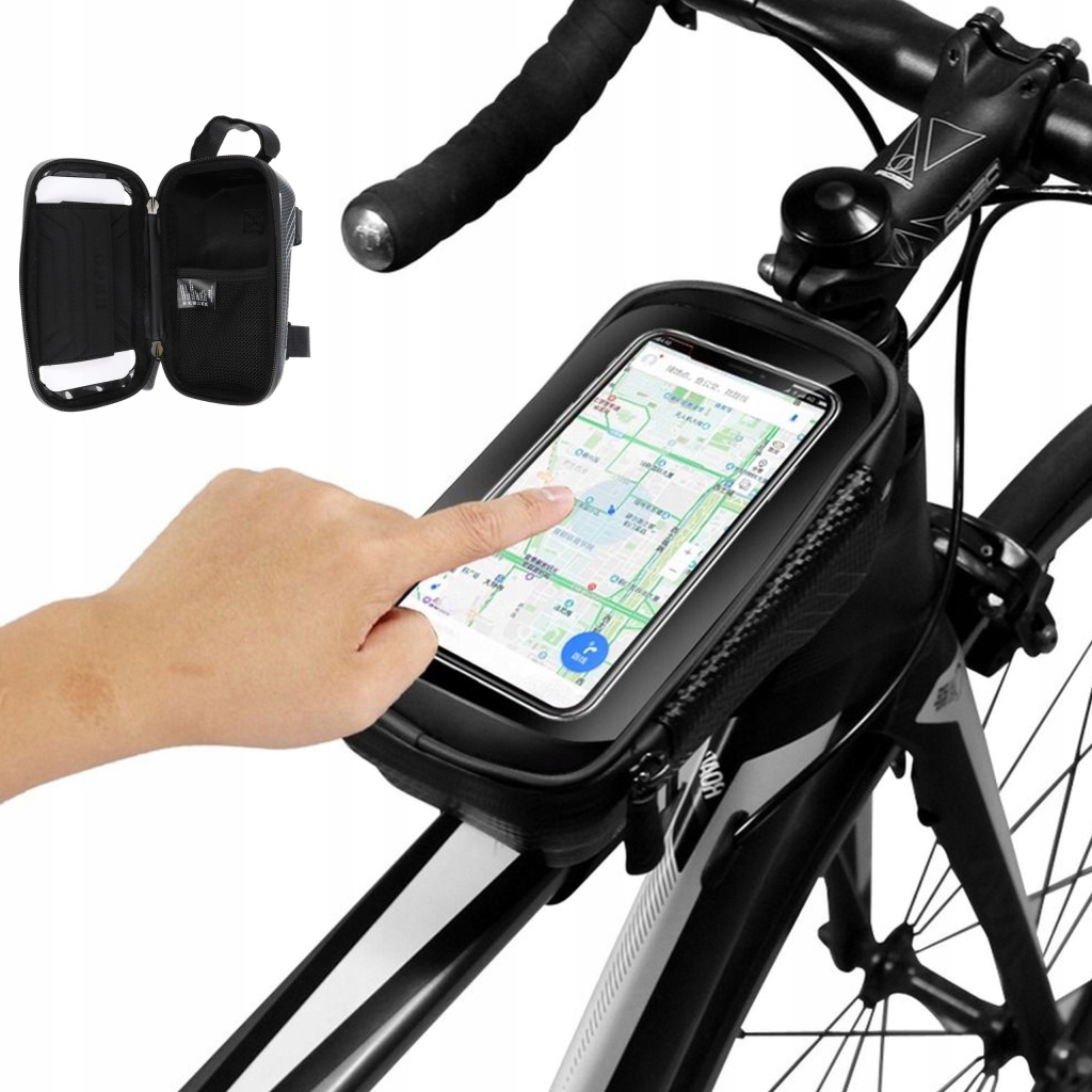 Brašna Voděodolná Pancéřová Cyklistická Taška S Držákem Telefonu Na Rám