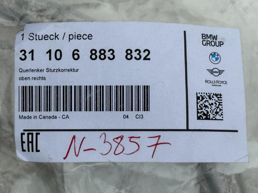 BMW G05 G06 G07 I20 Wahacz Górny Przedni Prawy Minus Nowy OE 6883832 — zdjęcie 6