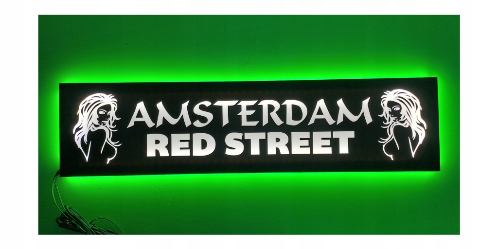 Led tabule Amsterdam Red Street nad postel s osvětlením kabiny Tir Lkw