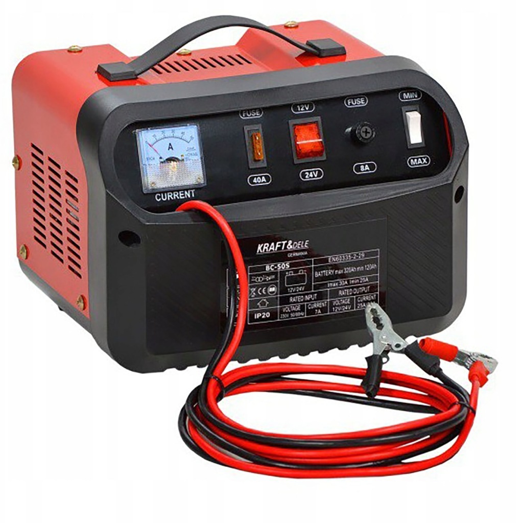 Usměrňovač akumulátorů do auta Kraft&Dele 12V 24V 230V 60AH