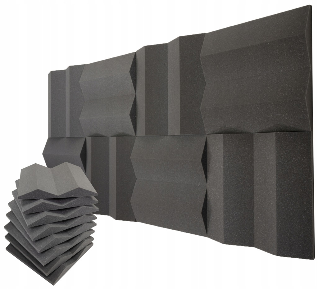 Absorpční tlumící klíny Set 8ks pěnových panelů o tloušťce 7 cm studio