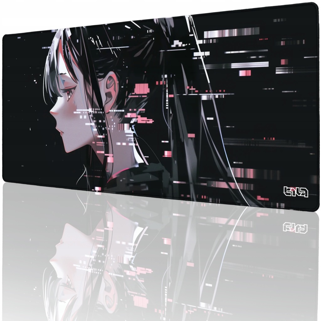 Podložka Pod Klávesnici Glitched Yuki 90x40 Tilt Odolná XXL