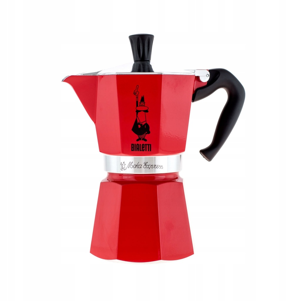 Kávovar Bialetti Moka Express 6tz červený