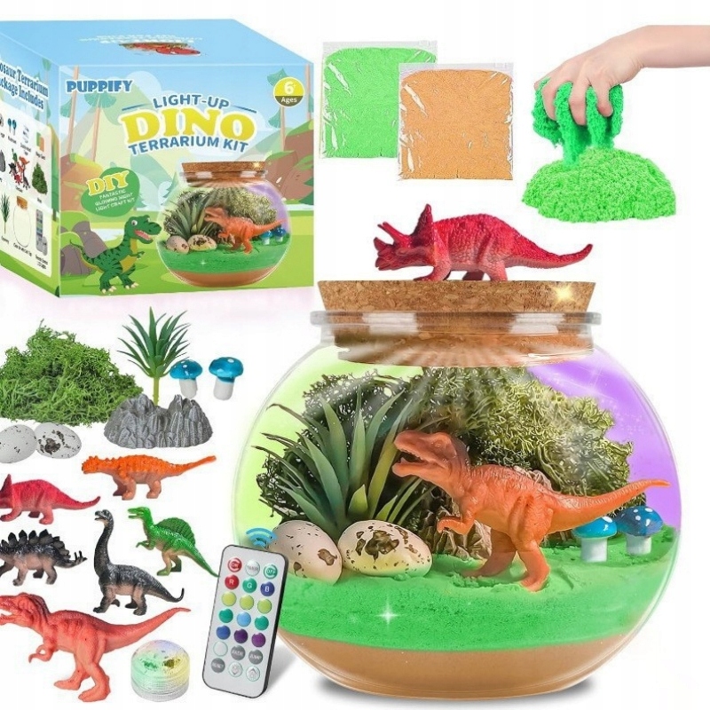 Kreativní sada Dinosaurus , kouzelné terárium Noční Lampa pro děti