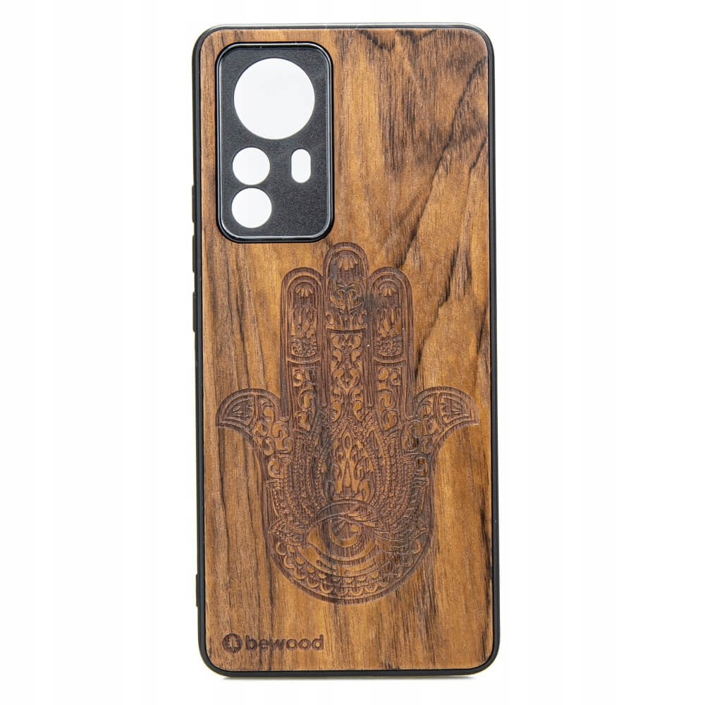 Dřevěné Pouzdro pro Xiaomi 12 12X Hamsa Imbuia