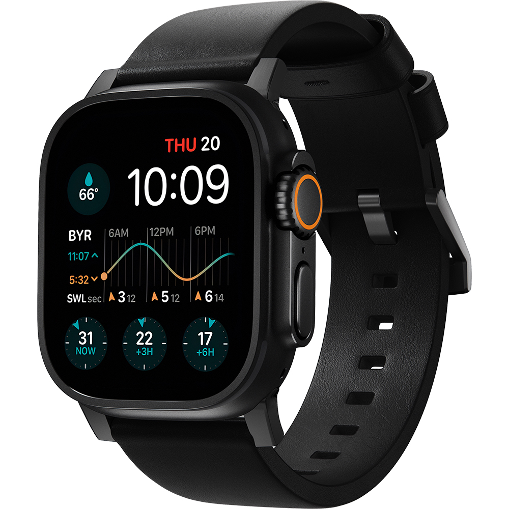 Kožený řemínek Nomad pro hodinky Apple Watch 49/46/45/44 mm, elegantní, lehký
