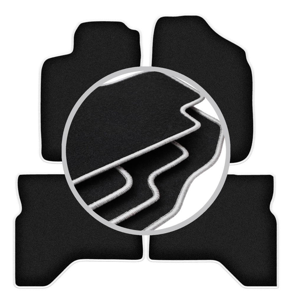Koberce do auta stříbrné barvy pro: Mitsubishi Pajero Sport I Suv 1996-2008